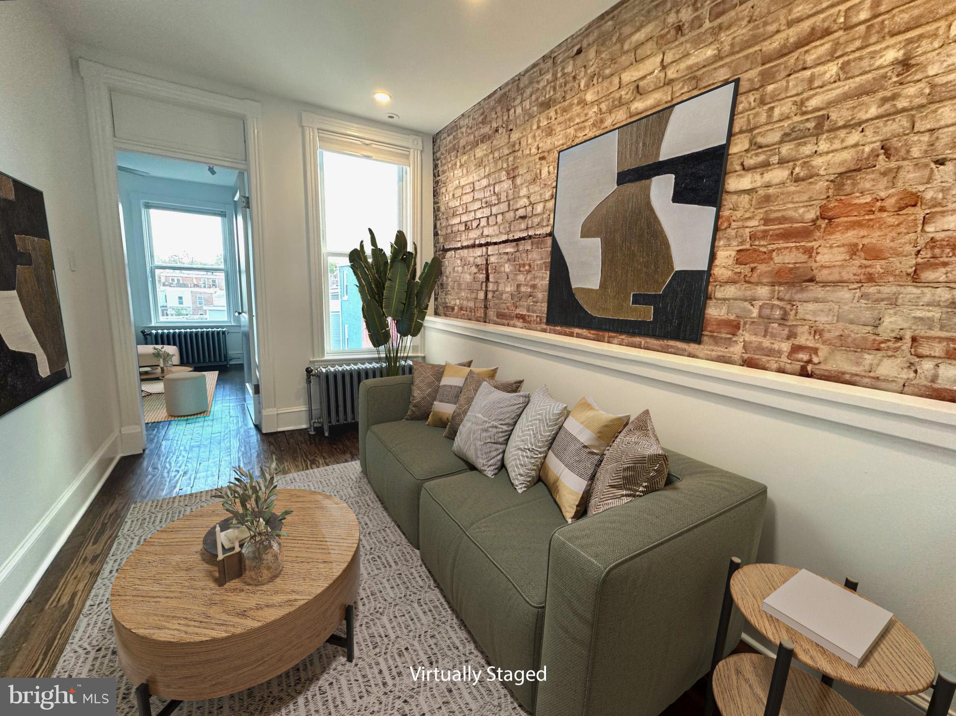 1903 4th Street Northwest Washington, DC 20001 - Photo 13 of 36 a living room with furniture and a mirror