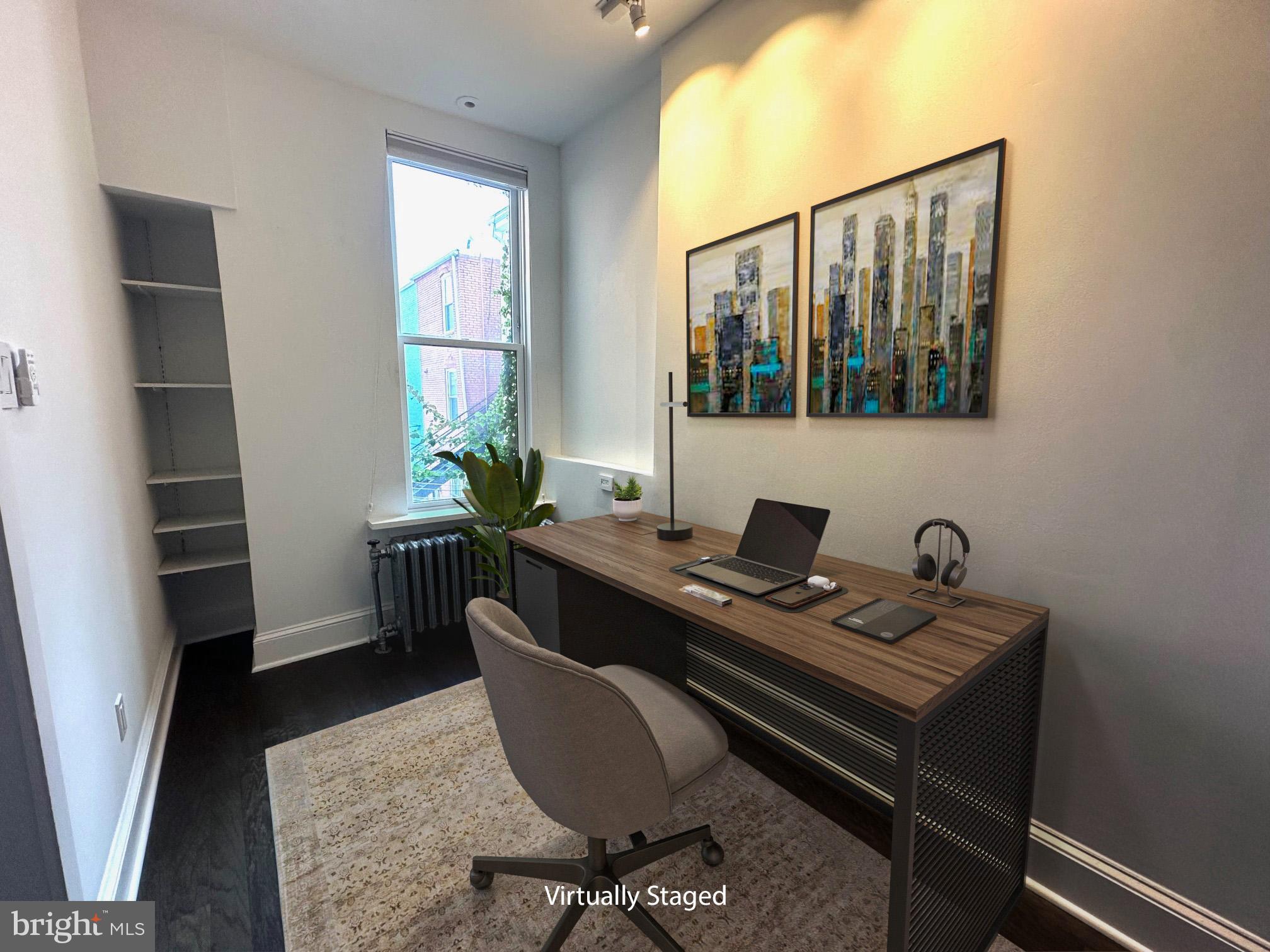 1903 4th Street Northwest Washington, DC 20001 - Photo 14 of 36 a view of a workspace with furniture and a window