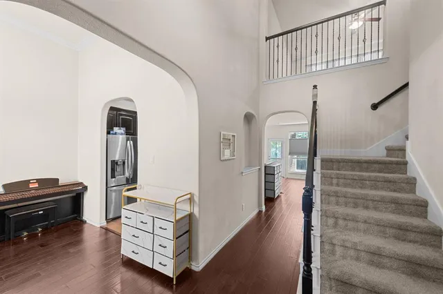 a view of livingroom with furniture and wooden floor