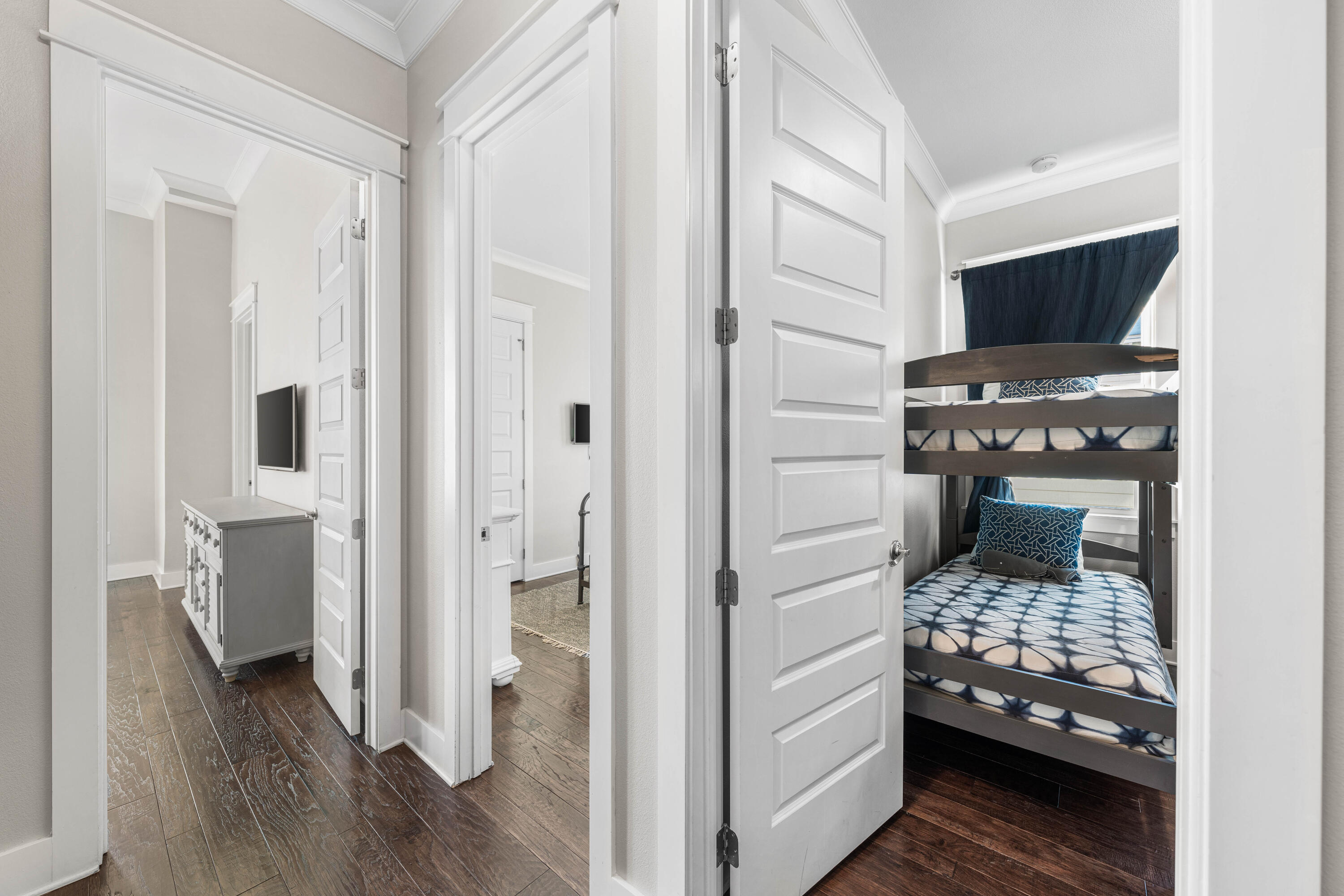 91 Milestone Dr Inlet Beach, Unit B Inlet Beach, FL 32461 - Photo 16 of 51 a bedroom with a bed and a view of bedroom