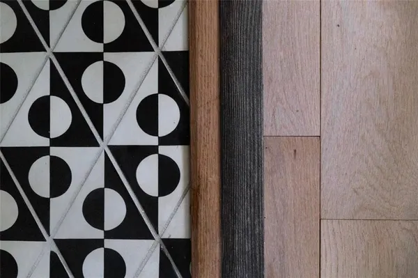 a view of a wooden floor and next to a sink