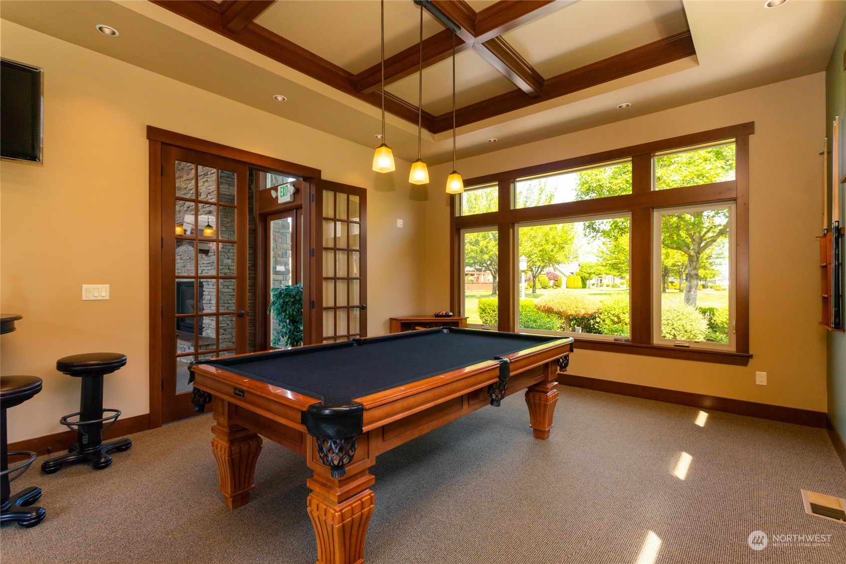 1563 Bryce Park Loop Lynden, WA 98264 - Photo 28 of 32 a room with pool table and windows