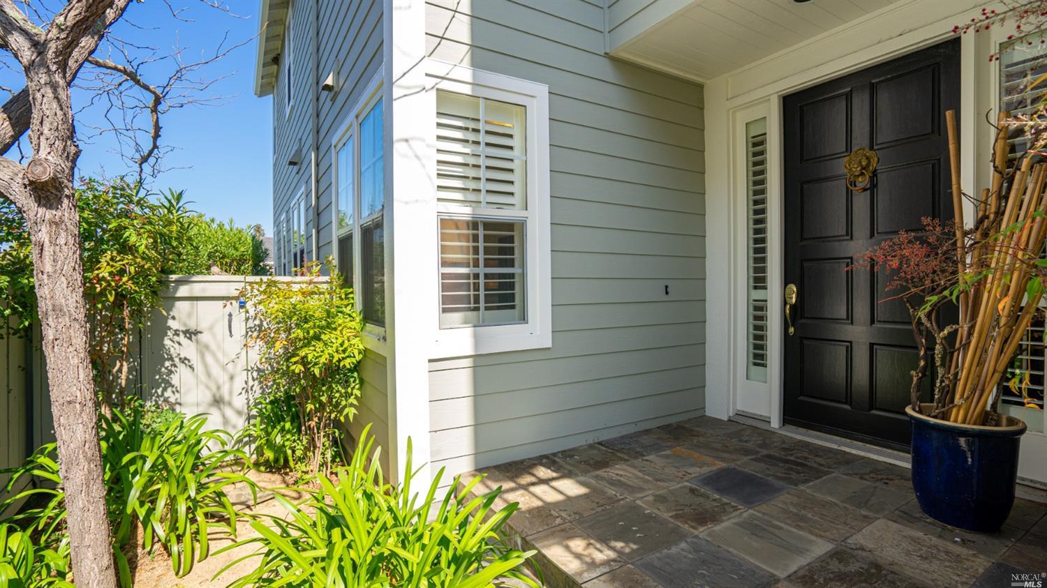 25 Waterside Circle San Rafael, CA 94903 - Photo 1 of 1 Welcome home!! Lovely private entrance to 25 Waterside Circle, with over-sized front door and louvered sidelight windows to foyer plus stone stairs and porch.