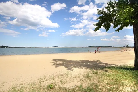 a view of an ocean and beach