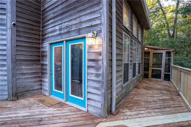 a view of front door of house