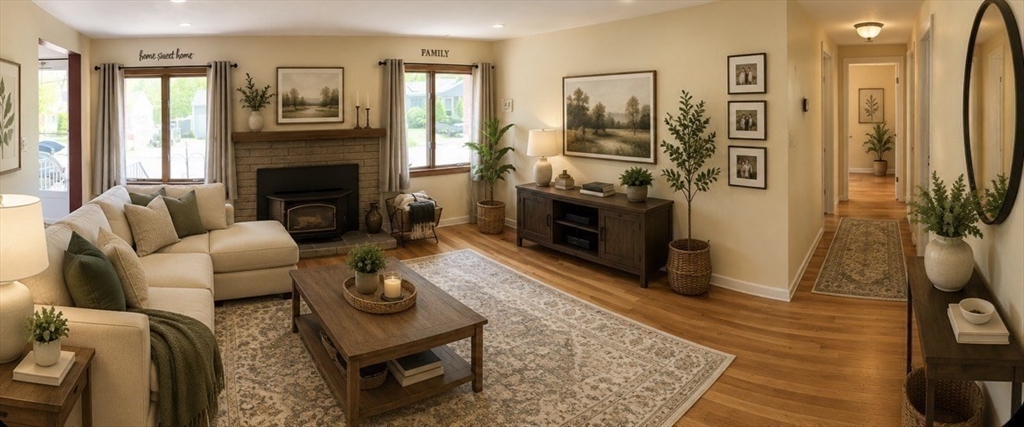 118 Spruce Road Norwood, MA 02062 - Photo 1 of 39 a living room with furniture and a fireplace
