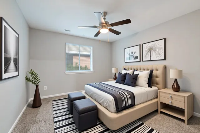 a view of a backyard with a garden