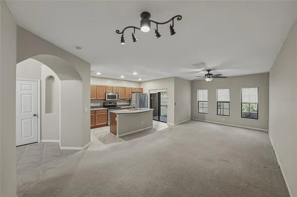 a view of kitchen and window