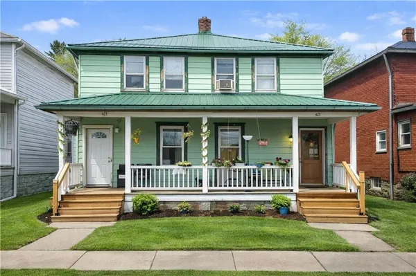 a front view of a house