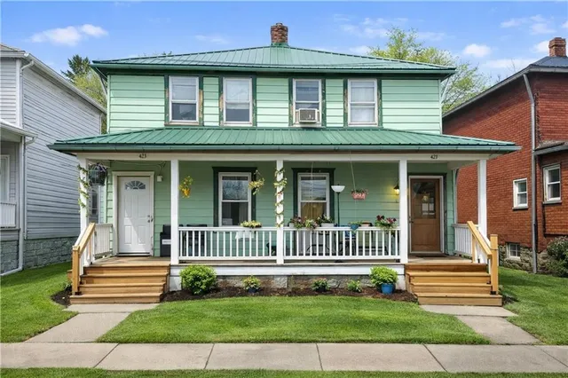 a front view of a house