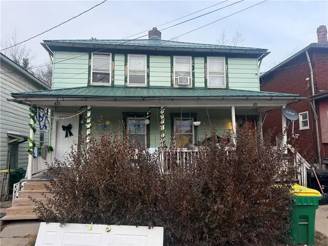 a front view of a house