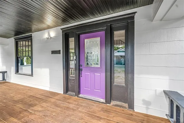 a view of an front door