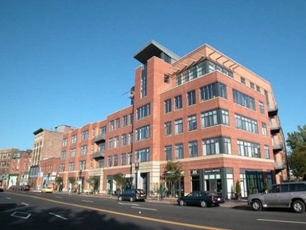 a front view of a building