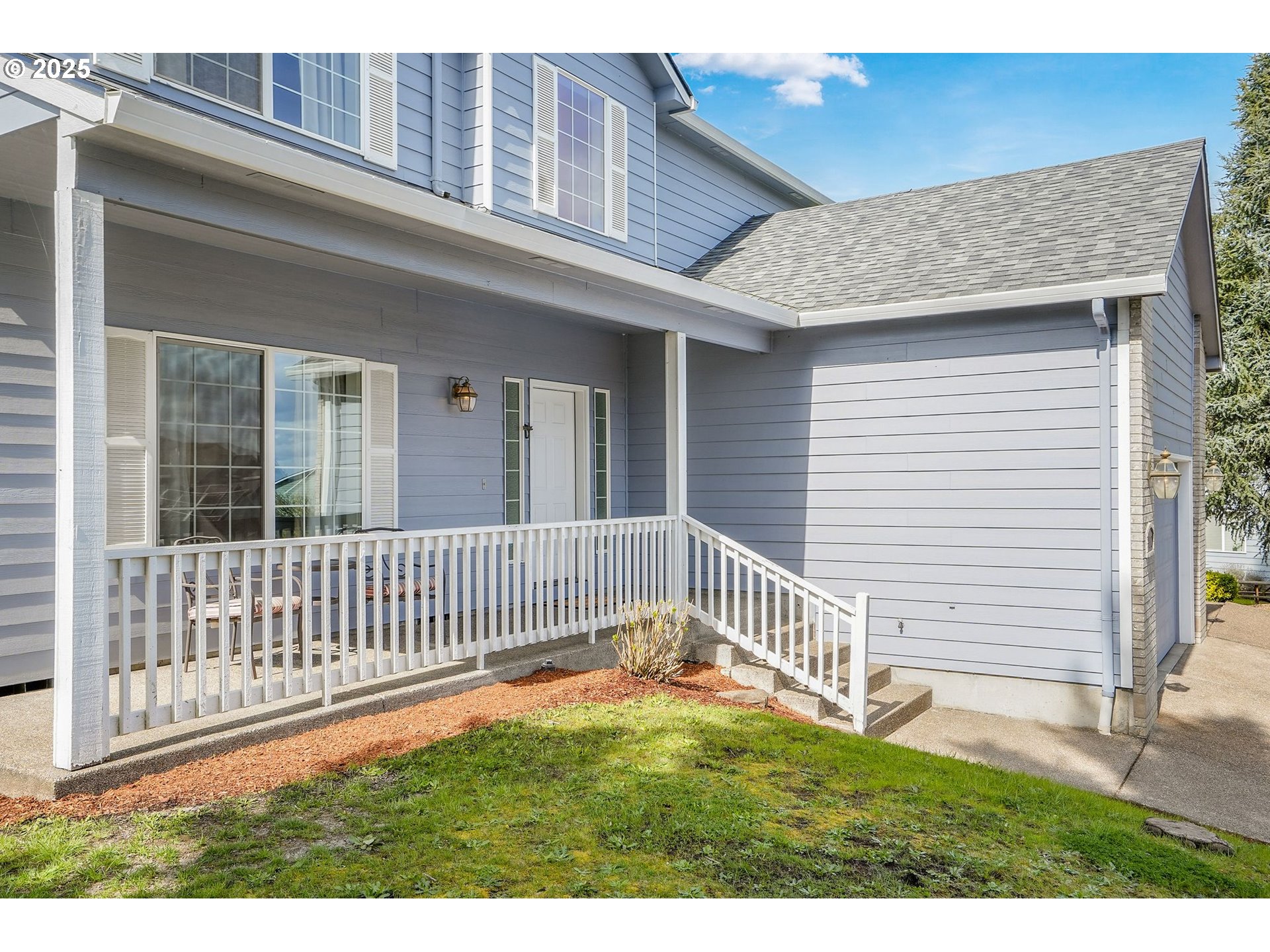 1832 Northwest Olivia Circle Albany, OR 97321 - Photo 7 of 48 a view of a backyard with a porch