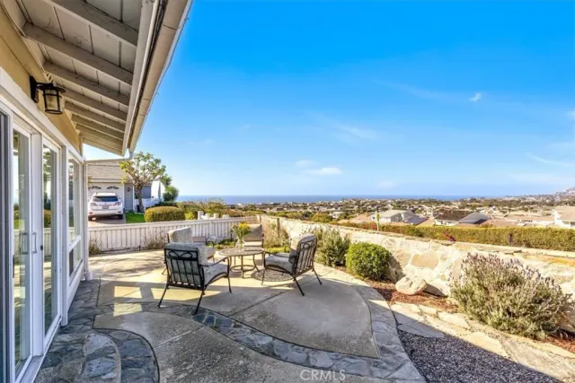 a view of outdoor space with seating area