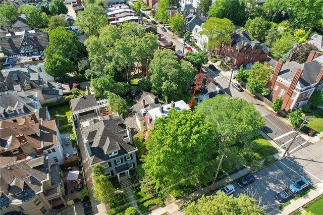 an aerial view of multiple house