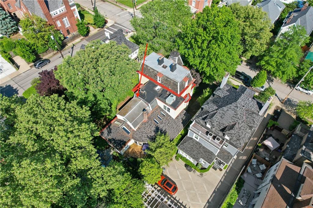 5306 Westminster Place Pittsburgh, PA 15232 - Photo 47 of 50 an aerial view of a house with a yard and outdoor seating