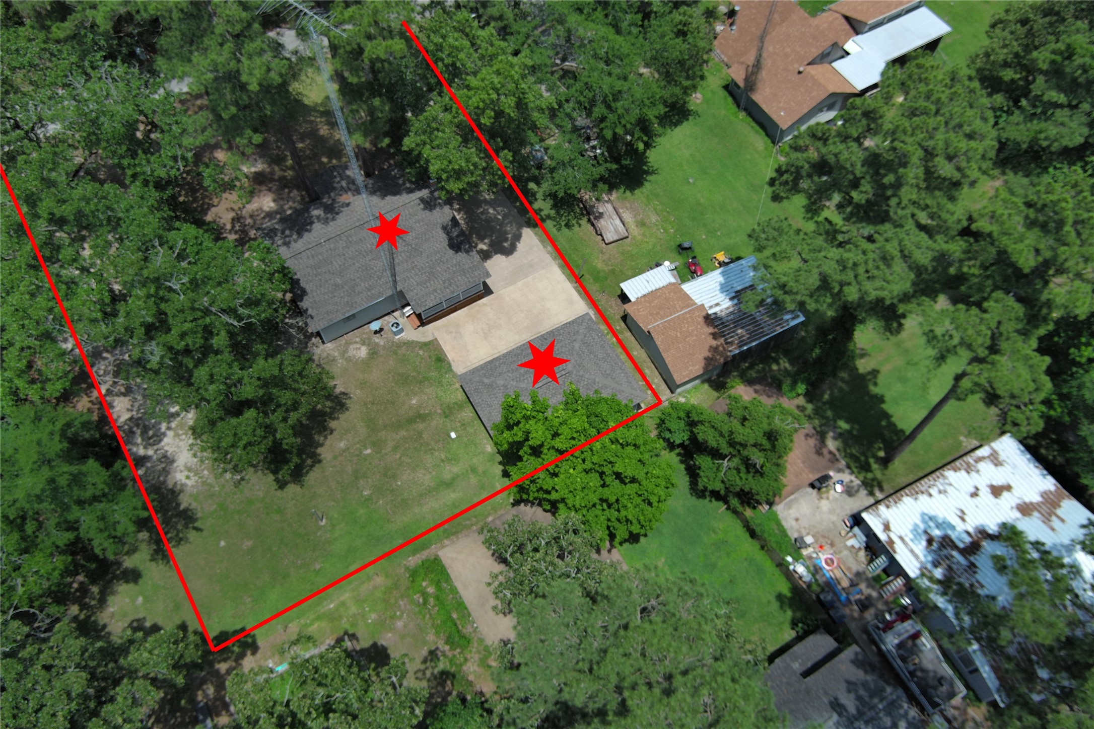 6 Hickory Hollow Road Huntsville, TX 77320 - Photo 43 of 44 an aerial view of a house