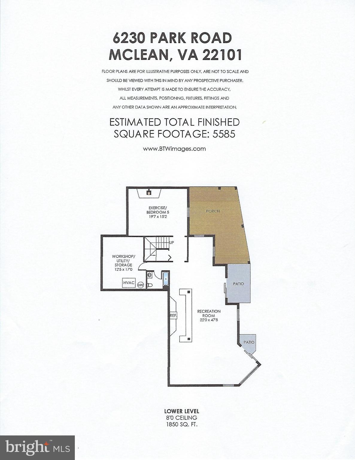 6230 Park Road McLean, VA 22101 - Photo 54 of 54 Lower Level Floor Plan