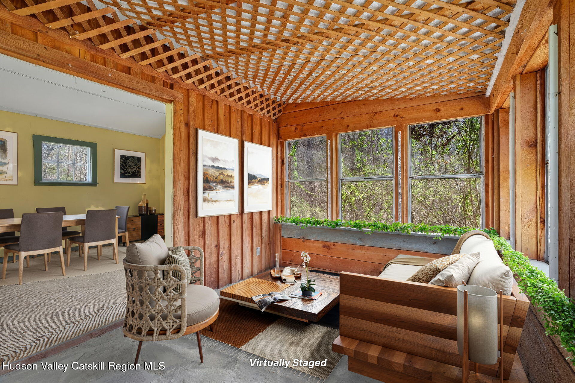 285 County Road 20 Cairo, NY 12413 - Photo 41 of 50 a living room with furniture and floor to ceiling windows