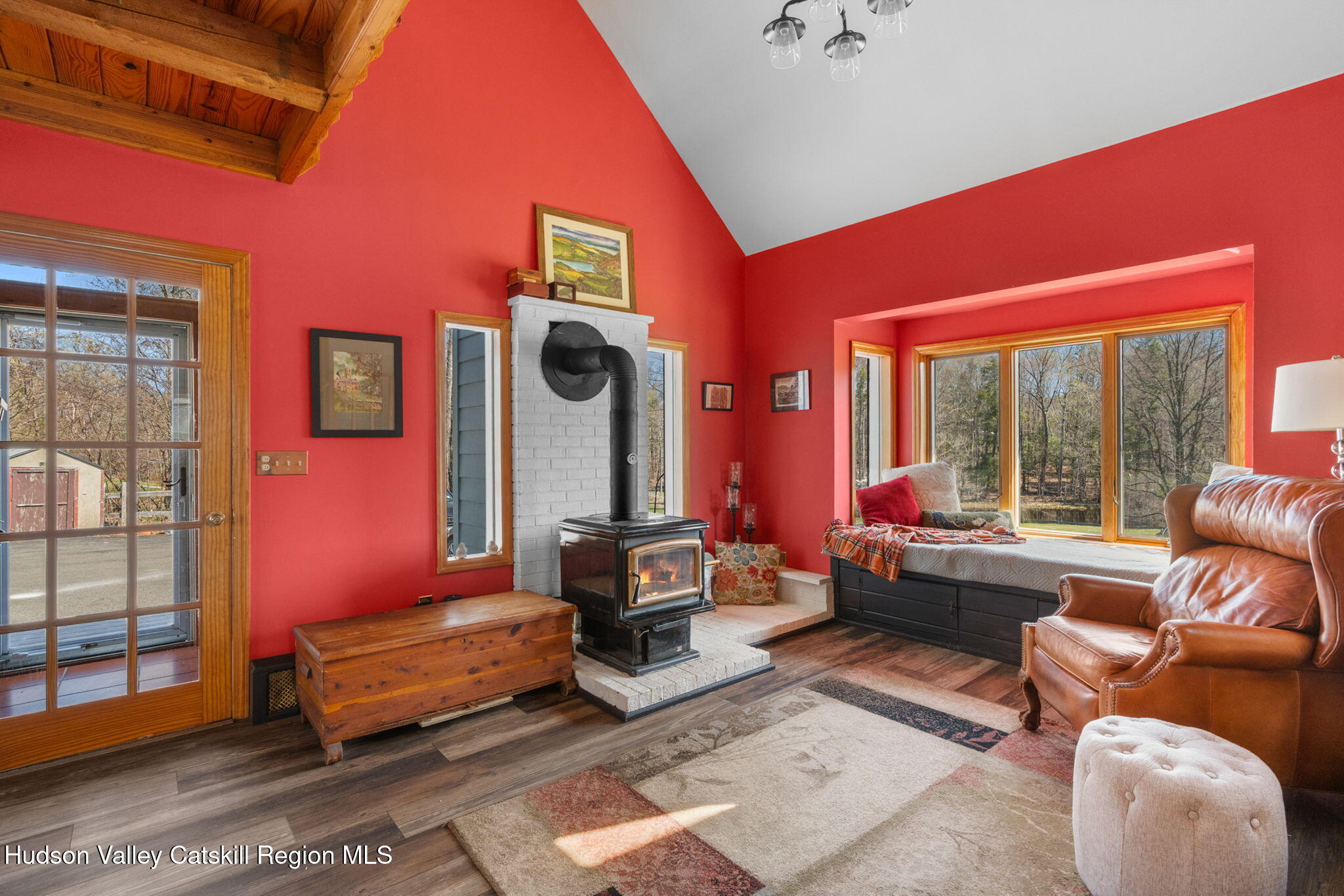 285 County Road 20 Cairo, NY 12413 - Photo 5 of 50 a living room with furniture and a floor to ceiling window
