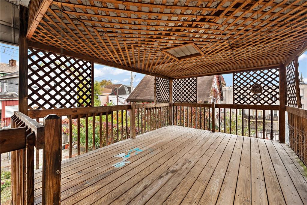 801 Frank Street McKees Rocks, PA 15136 - Photo 21 of 25 a view of wooden balcony with wooden floor