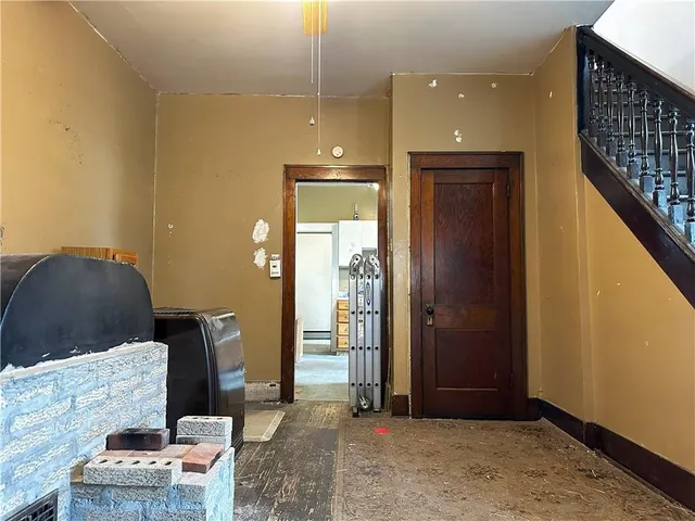 a front view of a house with a garage