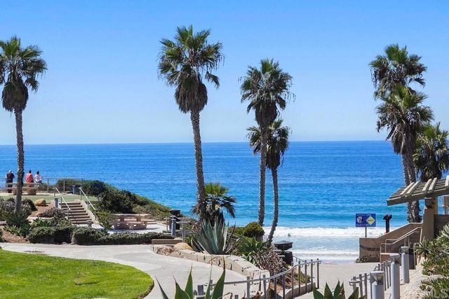 a view of an ocean and beach