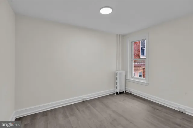 an empty room with a window