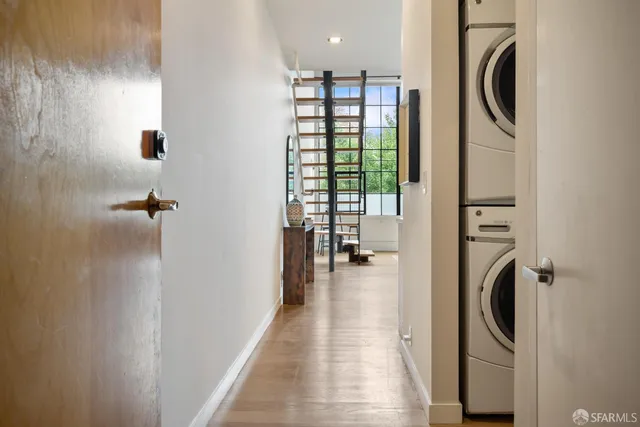 a view of a walk in closet