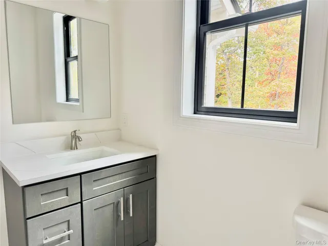 a bathroom with a sink and a vanity