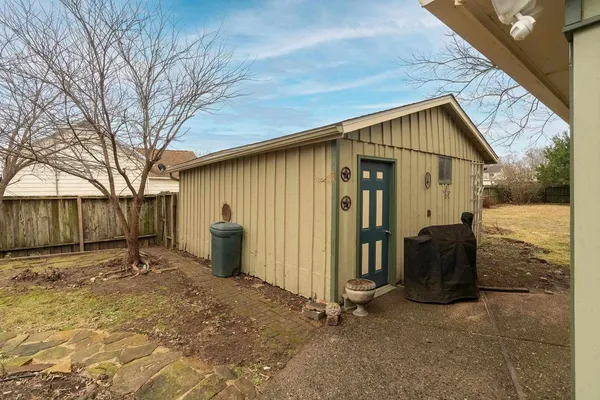 a backyard of a house