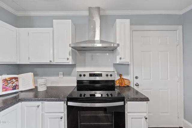 a stove top oven sitting inside of a kitchen