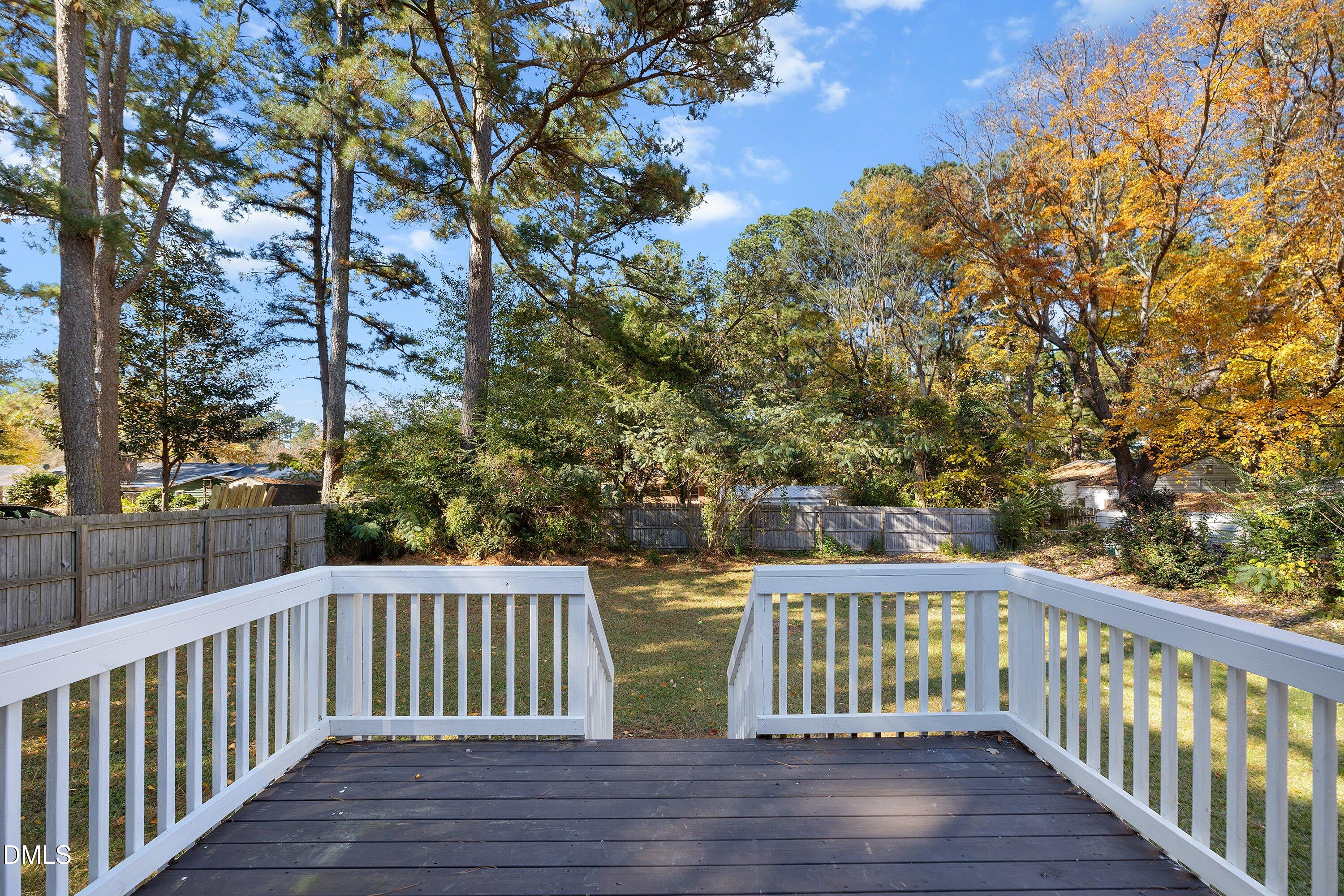 506 West Branch Street Spring Hope, NC 27882 - Photo 36 of 42 a view of balcony with wooden floor and fence