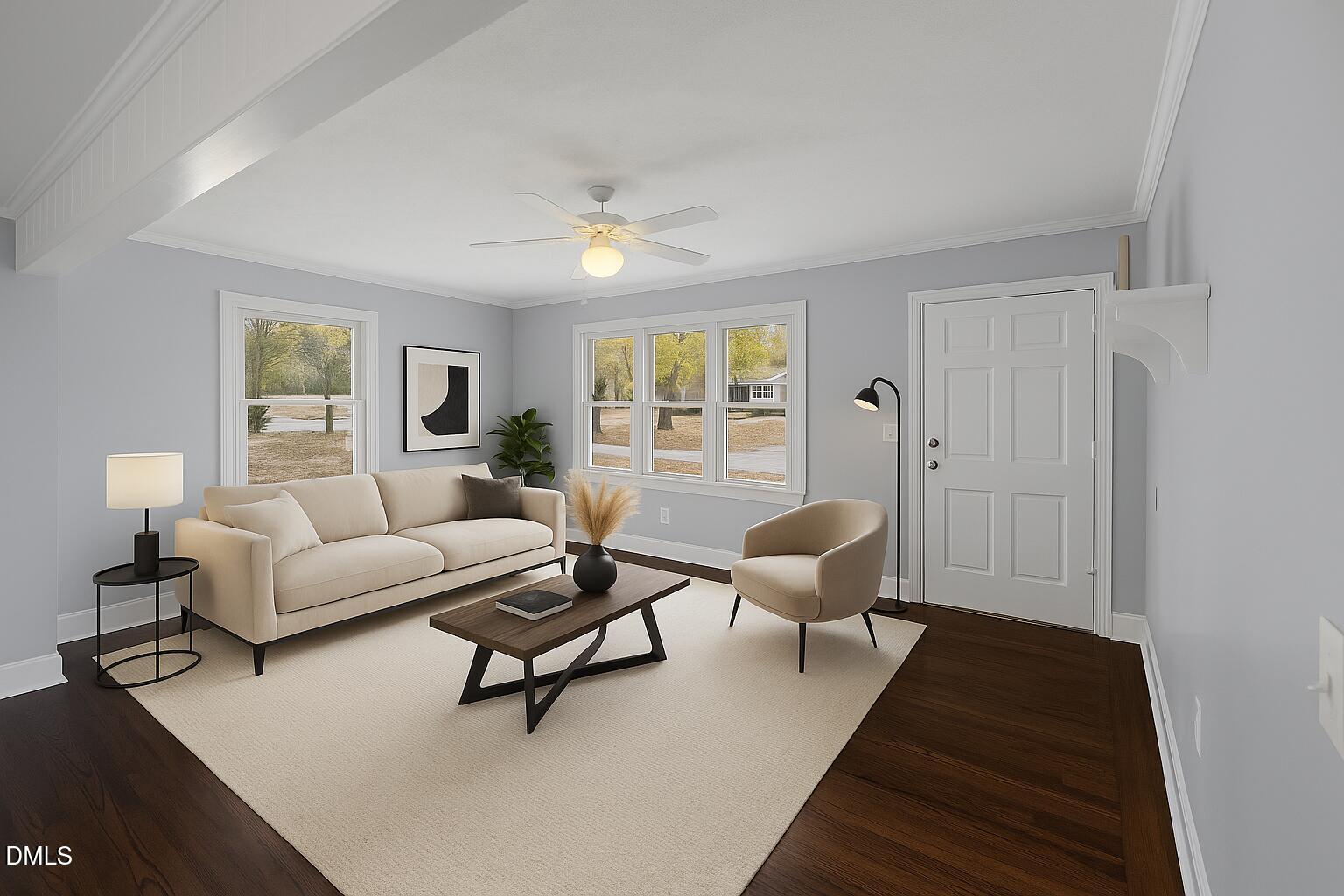 506 West Branch Street Spring Hope, NC 27882 - Photo 8 of 42 a living room with furniture and a large window