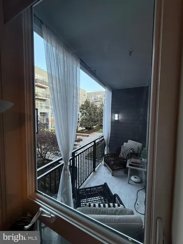 a view of outdoor space with seating