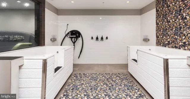 a front view of a building with street view