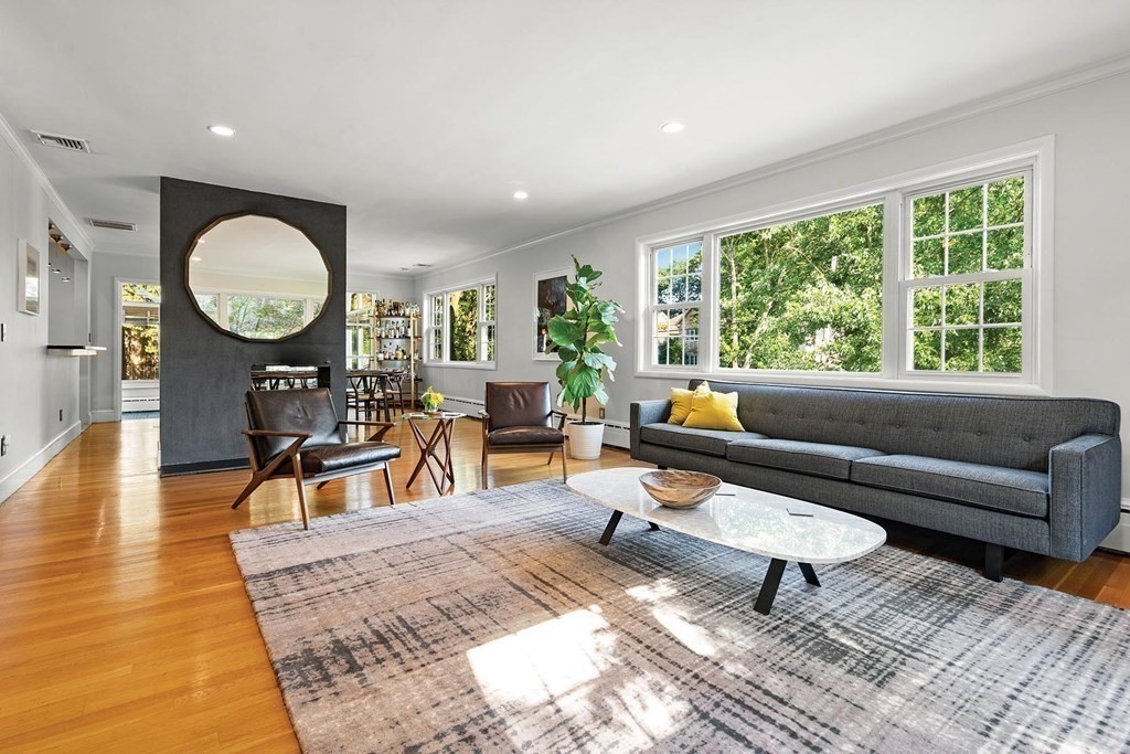 44 Rolling Lane Newton, MA 02467 - Photo 4 of 18 a living room with furniture and a large window