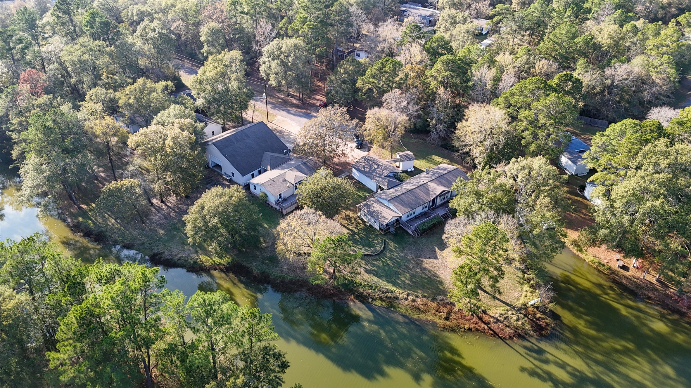 170 W Creek Trinity, TX 75862 - Photo 44 of 47 an aerial view of house with yard swimming pool and outdoor seating