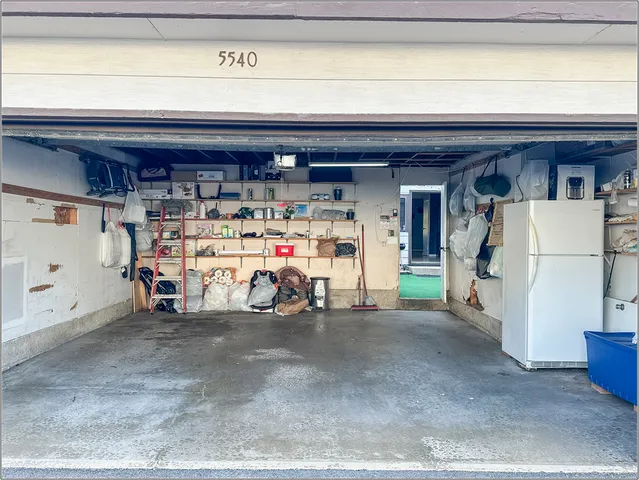 a view of a storage area with garage