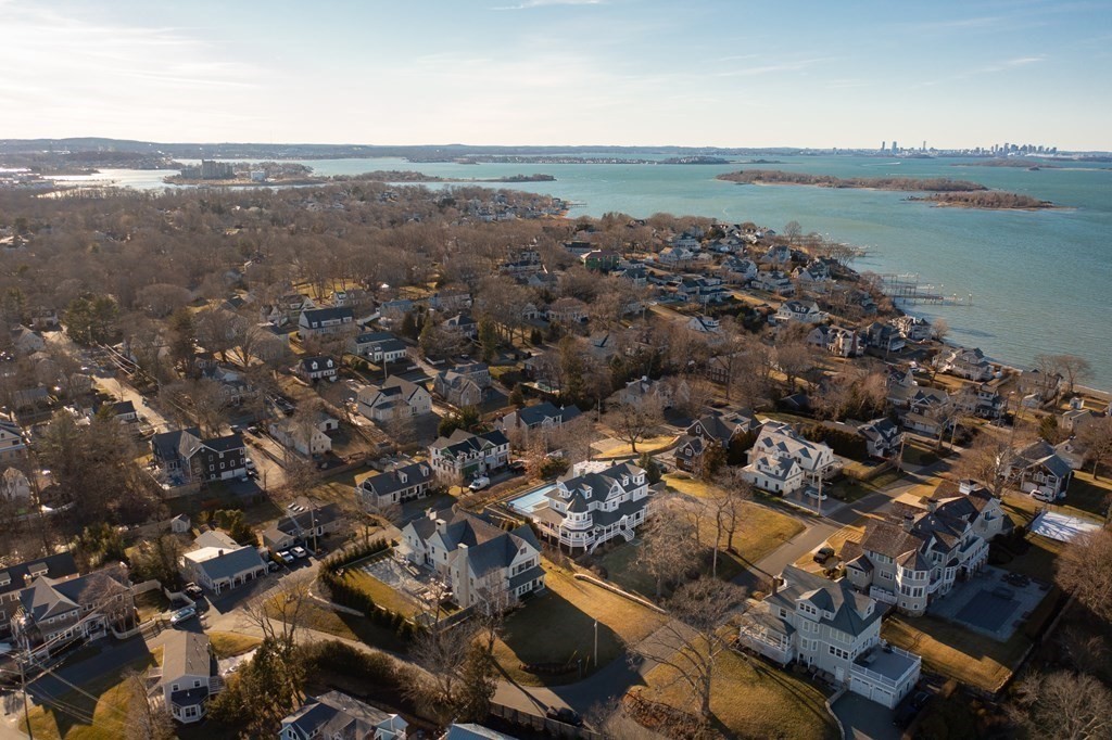 4 Mann Street Hingham, MA 02043 - Photo 20 of 22 an aerial view of ocean and residential houses with outdoor space