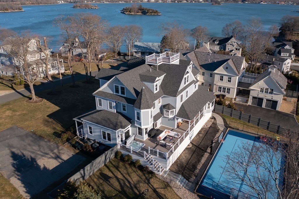 4 Mann Street Hingham, MA 02043 - Photo 21 of 22 an aerial view of a house with a ocean view