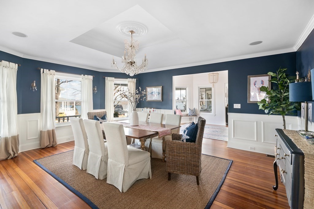 4 Mann Street Hingham, MA 02043 - Photo 10 of 22 a view of a dining room with furniture window and wooden floor