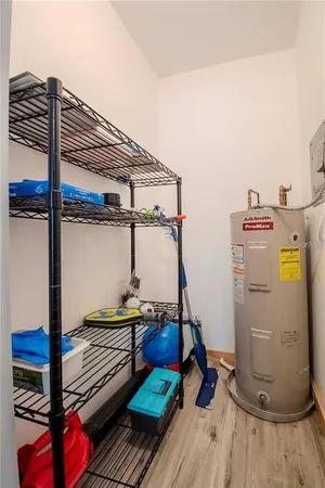 a view of storage and utility room