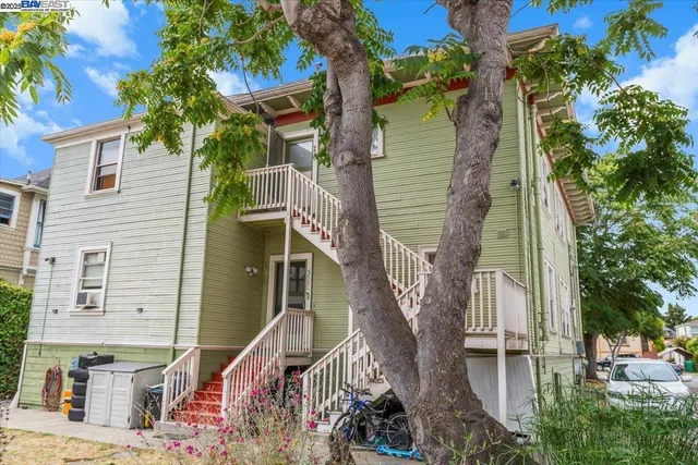 a car parked in front of a house