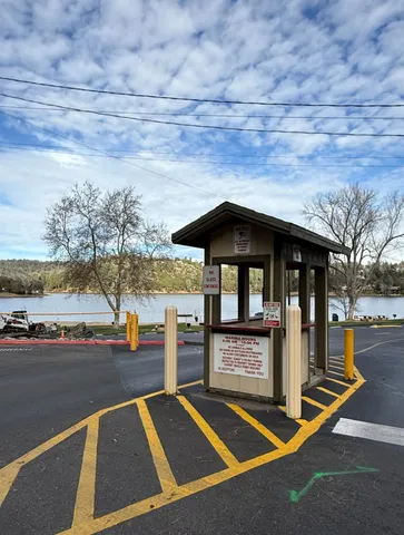 an outdoor space with seating