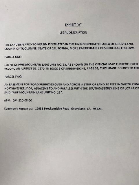 12053 Breckenridge Road Groveland, CA 95321 - Photo 9 of 10 a view of a large mirror
