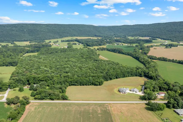 a view of a lake with a mountain in the background