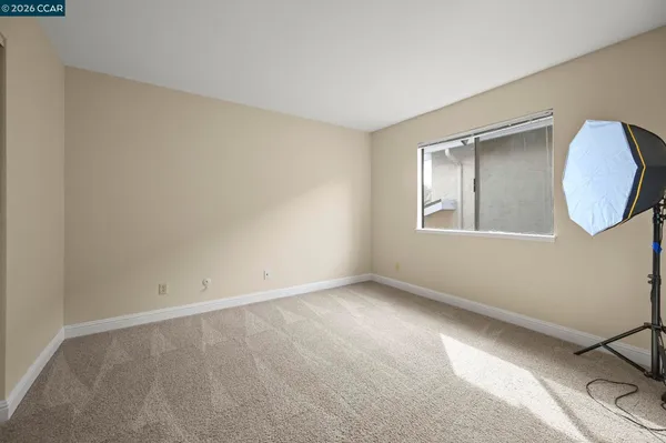 an empty room with a window