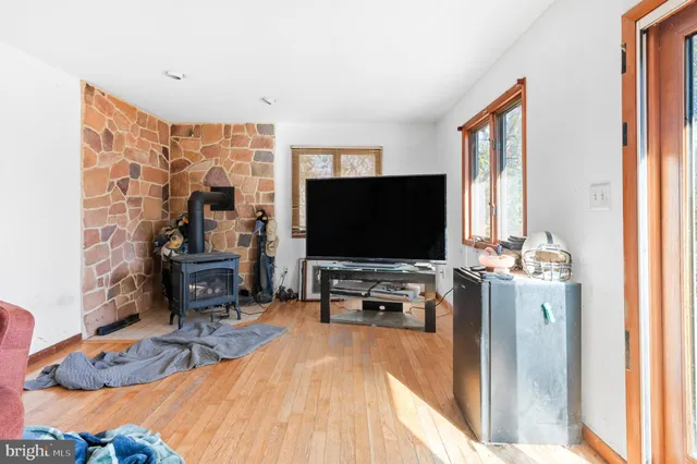 a view of a room with sliding door